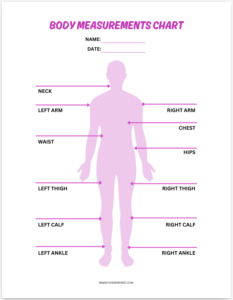 Body Measurements Chart