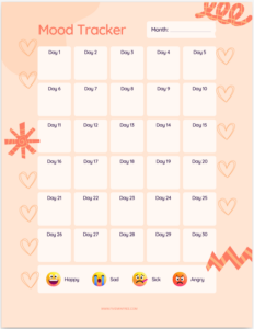 Mood Tracker Printable PDF