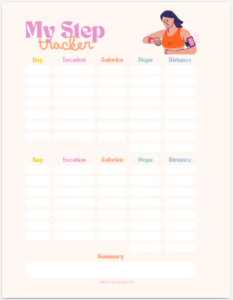 My Step Tracker Printable PDF