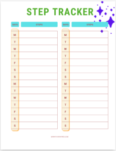 Step Tracker Printable PDF