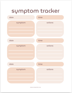 Symptom Tracker Printable PDF