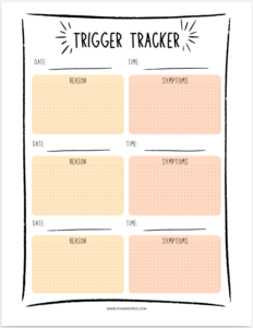 Trigger Tracker Printable PDF