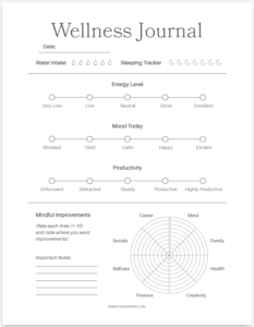 Wellness Journal Printable PDF